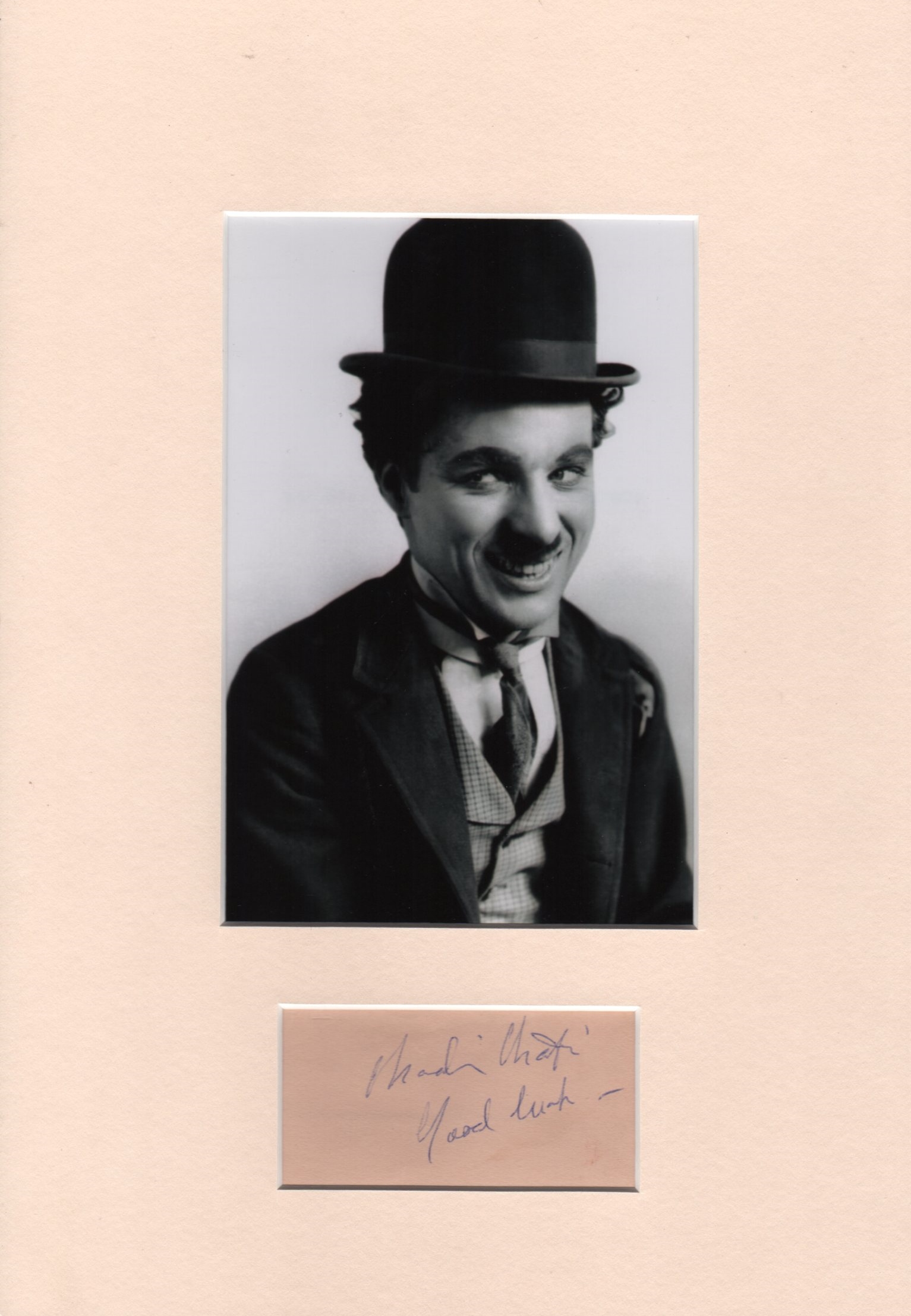 CHAPLIN CHARLES: (1889-1977) English Film Comedian, Academy Award winner.