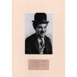 CHAPLIN CHARLES: (1889-1977) English Film Comedian, Academy Award winner.