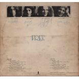 FREE: A rare album sleeve for Free (October 1969) signed by all four original members of the