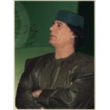 GADDAFI MUAMMAR: (1942-2011) Leader of the Libyan Arab Republic 1969-77 and 'Brother Leader' of the