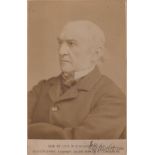 GLADSTONE WILLIAM: (1809-1898) British Prime Minister 1868-74, 1880-85, 1886, 1892-94.