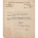 MACKENZIE COMPTON: (1883-1972) Scottish Writer of Fiction, Biography and Histories,