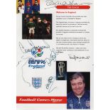 ENGLAND FOOTBALL: Signed 4to colour fold-out presentation by thirty-two England football players,