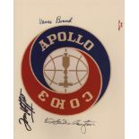 APOLLO-SOYUZ: Signed colour 8 x 10 photograph by the three American crew members