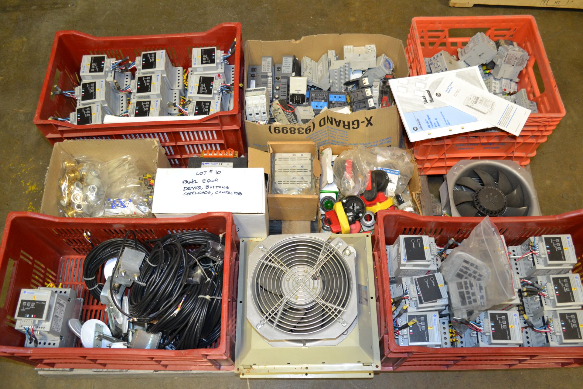 Panel Components. YFDs (19). Contactors, Overloas. Buttons, Fans ETC. IF REQUIRED wrapping add $10.