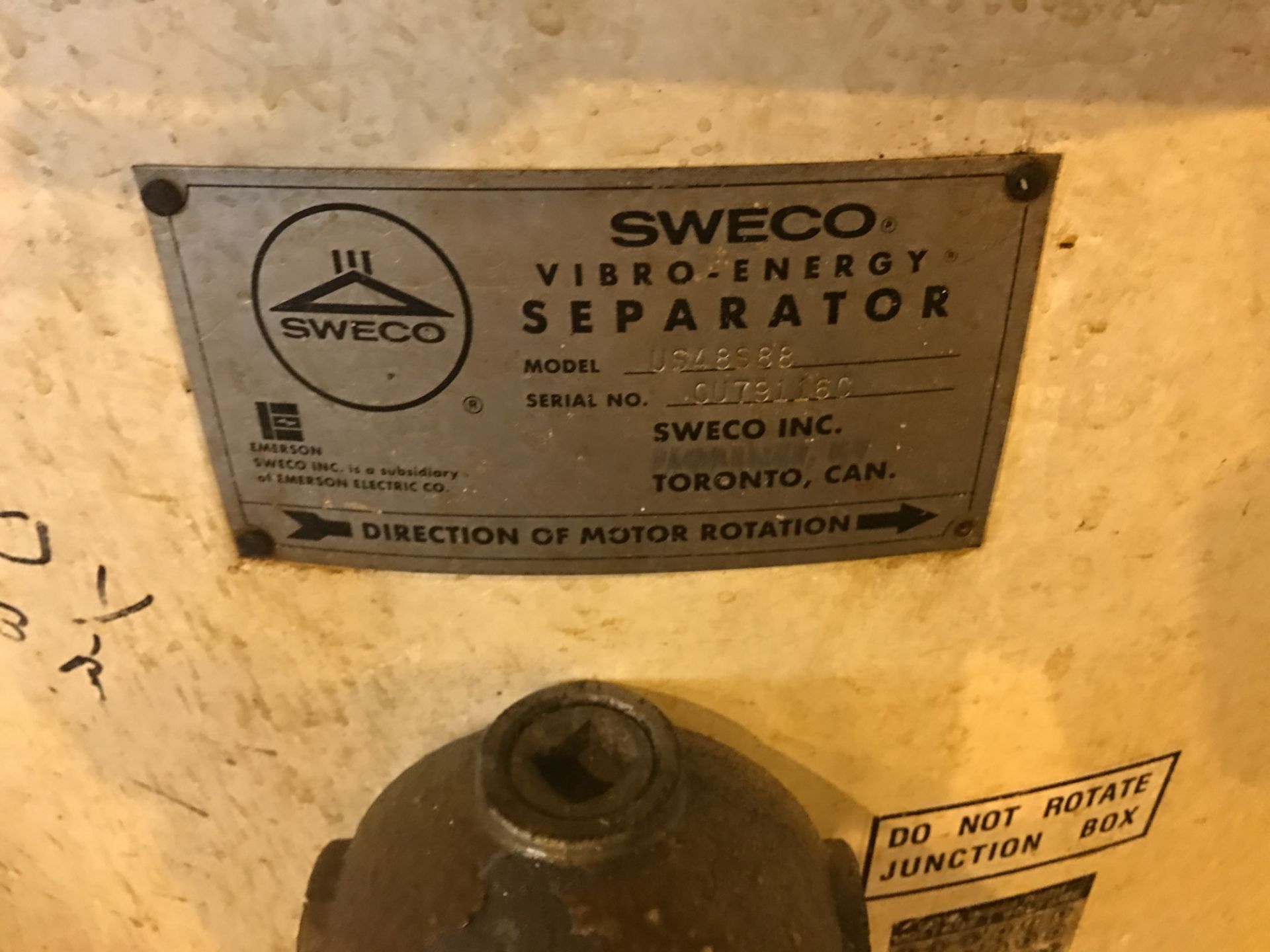 Separator, Sweco Vibro-Energy model USA 8S88 - Image 2 of 2