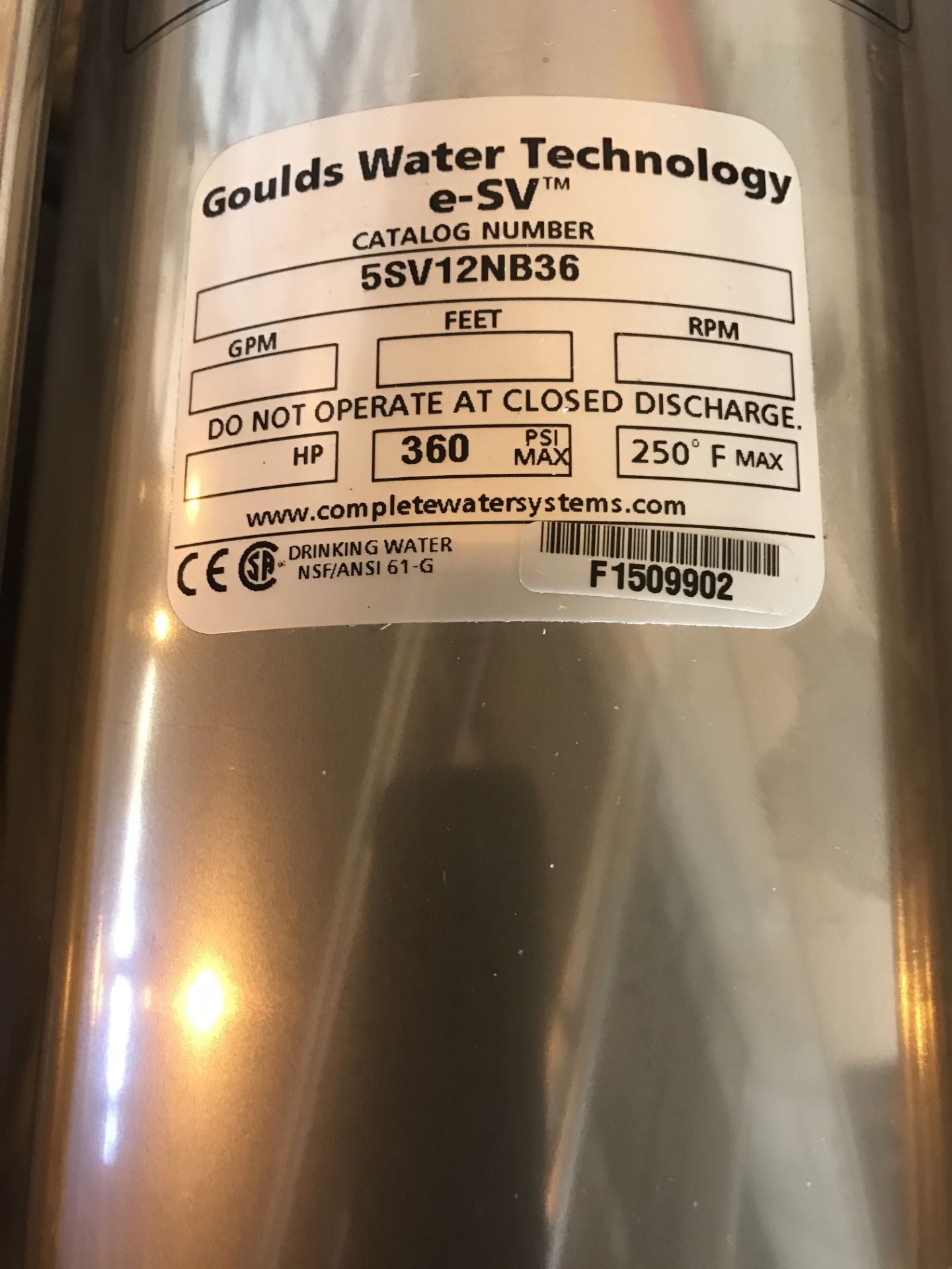 Pump, Goulds Water Technology e-SV, New in Box - Image 2 of 4