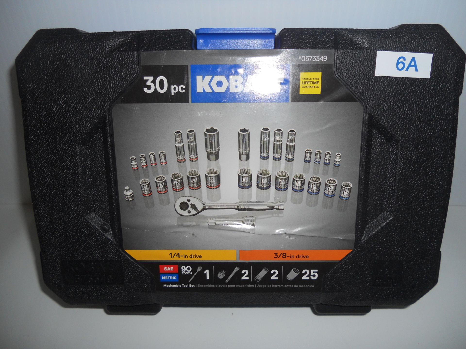 Kobalt 30 piece SAE/Metric 1/4” & 3/8” socket set