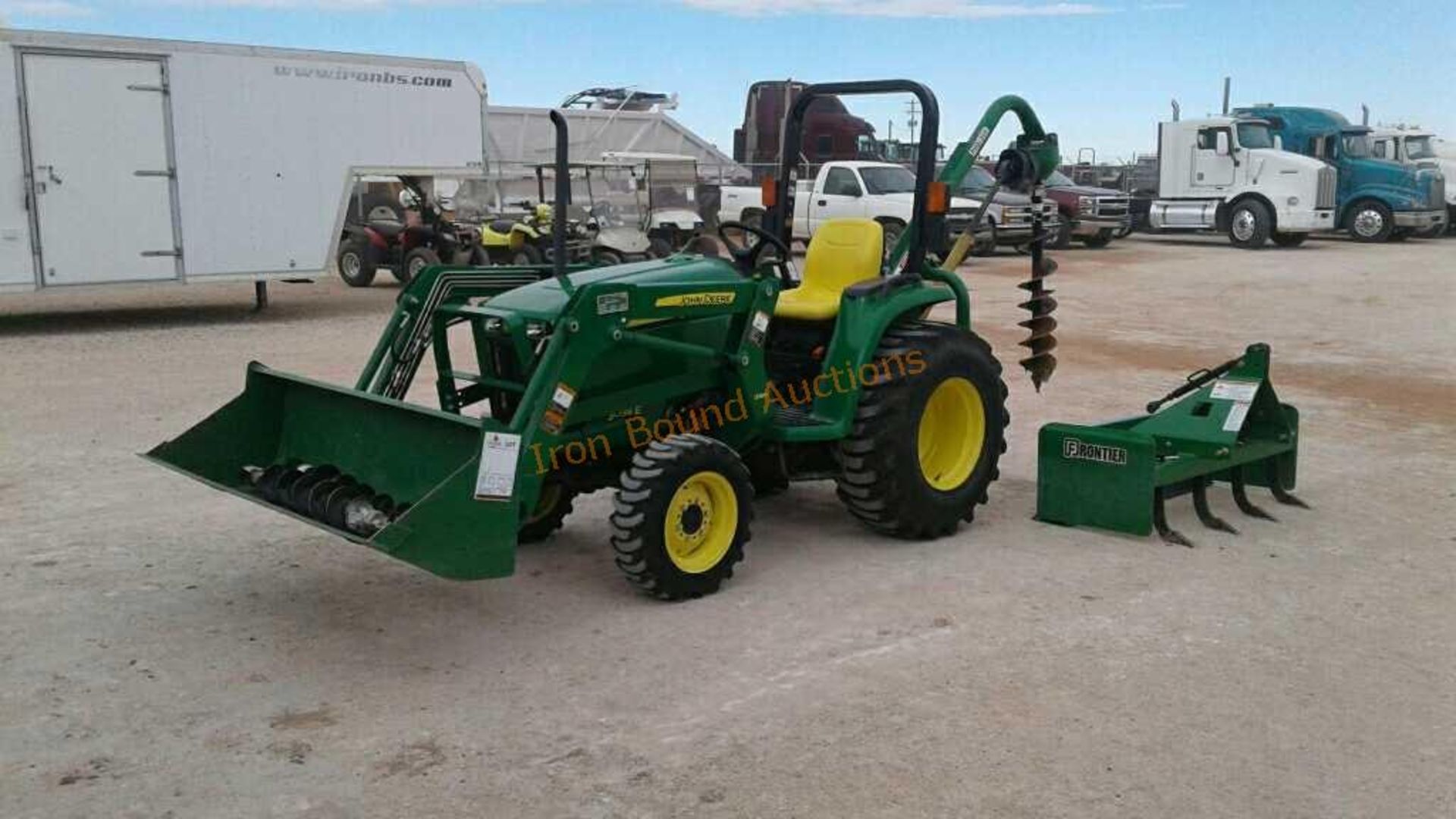 2014 John Deere 3038E Tractor with Implements