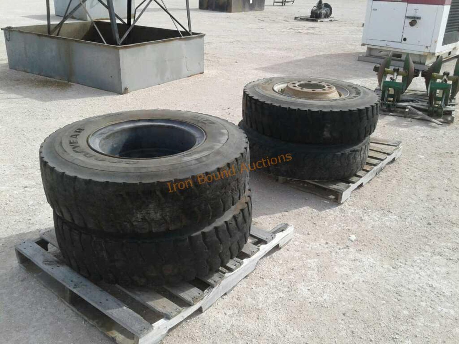 Set of 4 Goodyear 11.00 R20 Tires and Wheels - Image 3 of 6