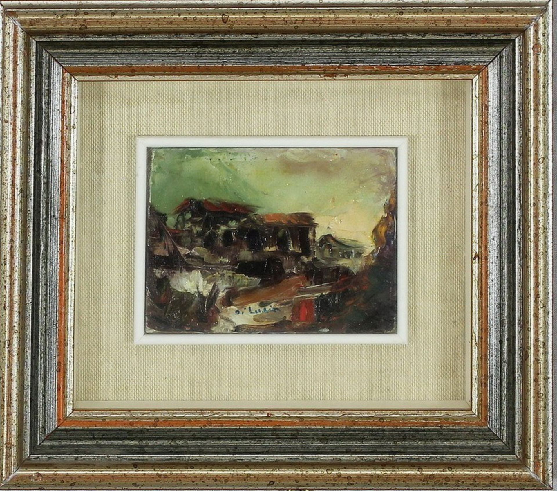 N. 66 (V.F. 841) PAESAGGIO, PIETRO DI LUCIA 1977, OLIO, 7,5 X 9,5 CM