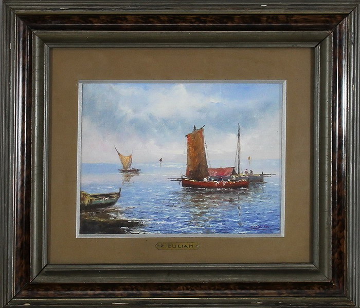 Marina, R. Zulian 1997, olio, 19 x 25 cm