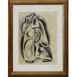 Il viandante, Giovanni Di Lucia 1971, carboncino su cartoncino, 46,5 x 33,5 cm