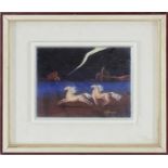 Cavalli, Luciano Morandi, olio, 15 x 19,5 cm