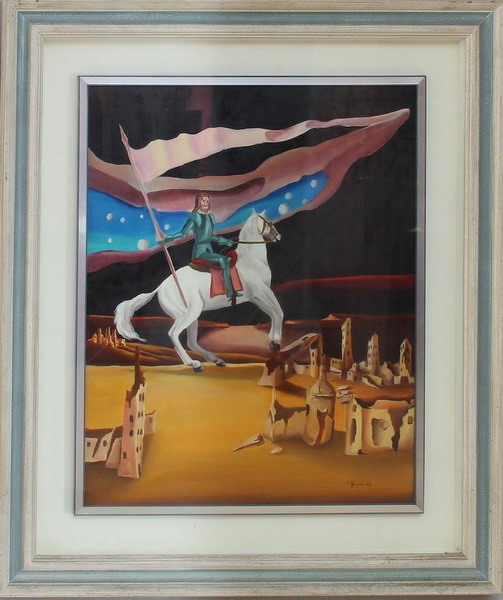 Cavalieri, Liprandi 1972, olio 60 x 50 cm