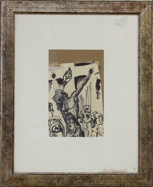 Studio di Cristo in Croce, Pietro Di Lucia 1983, carboncino su carta, 26 x 16,5 cm