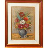 Vaso di fiori, olio su cartoncino cm. 25x35 Beccari