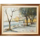 Paesaggio Mantovano, Ugo Maccabruni, olio su tela cm. 80x60
