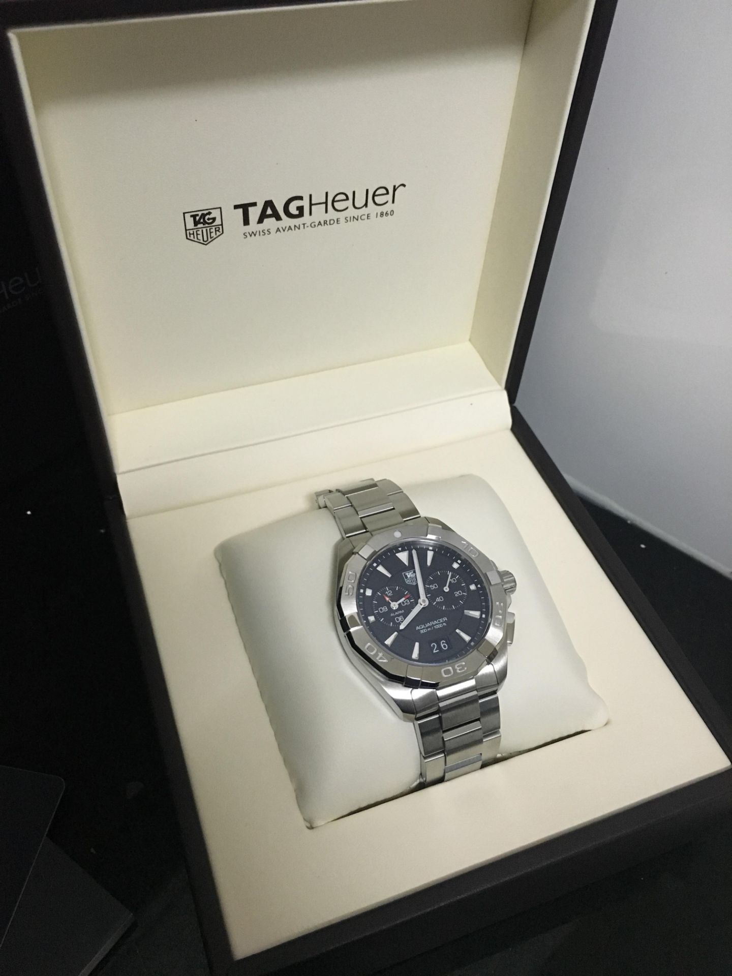 TAG HEUER AQUARACER SILVER MENS WATCH