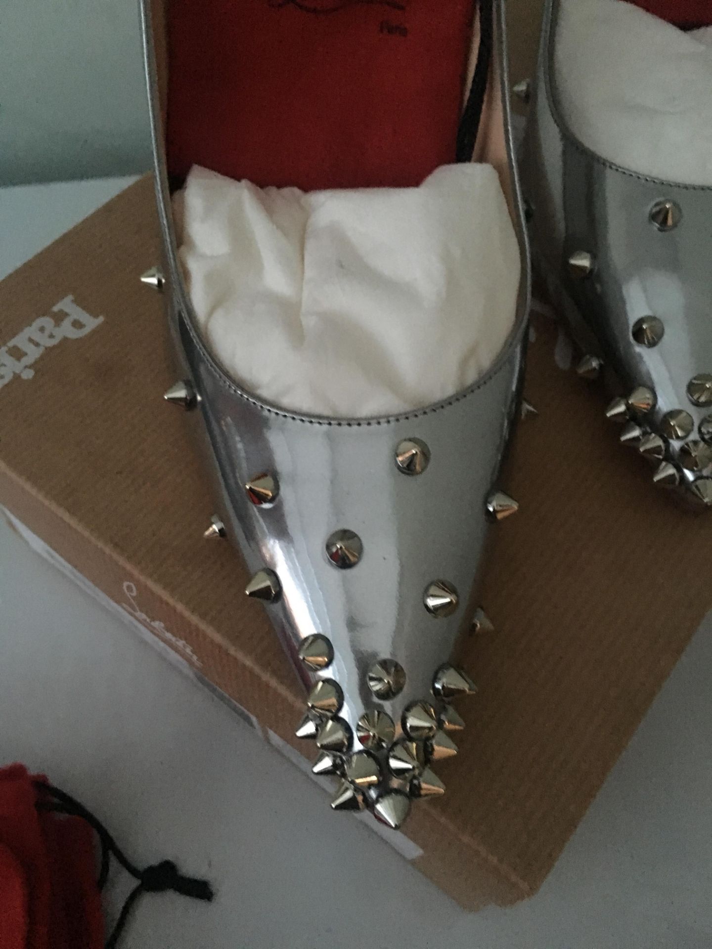 CHRISTIAN LOUBOUTIN Degraspike 100 SILVER/SILVER - Bild 6 aus 7