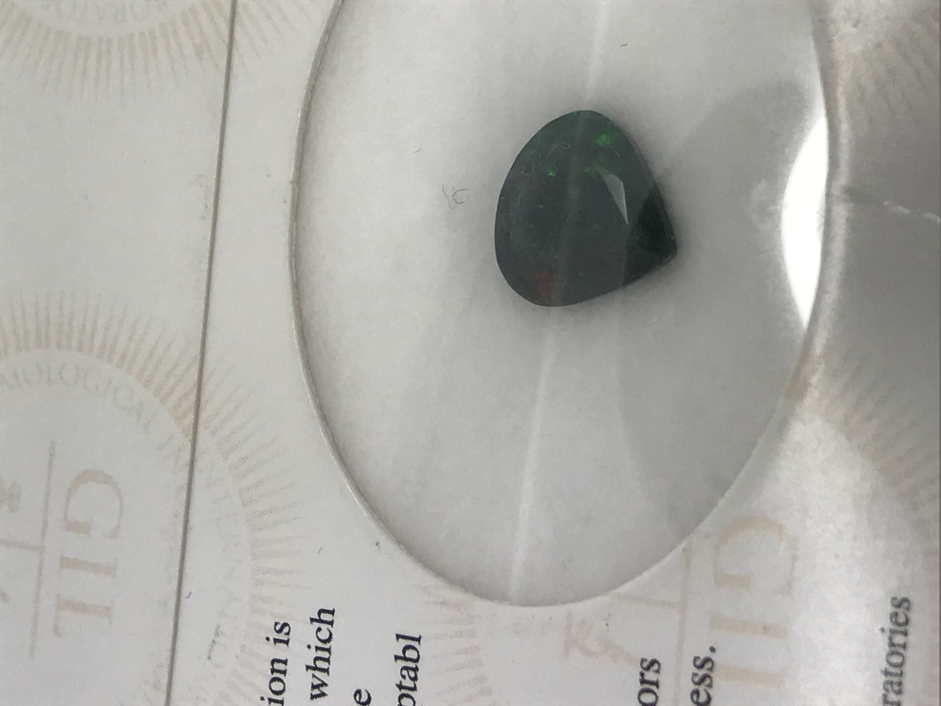 2.11 CT NATURAL LOOSE BLACK OPAL GIL CERTIFIED - Image 2 of 3