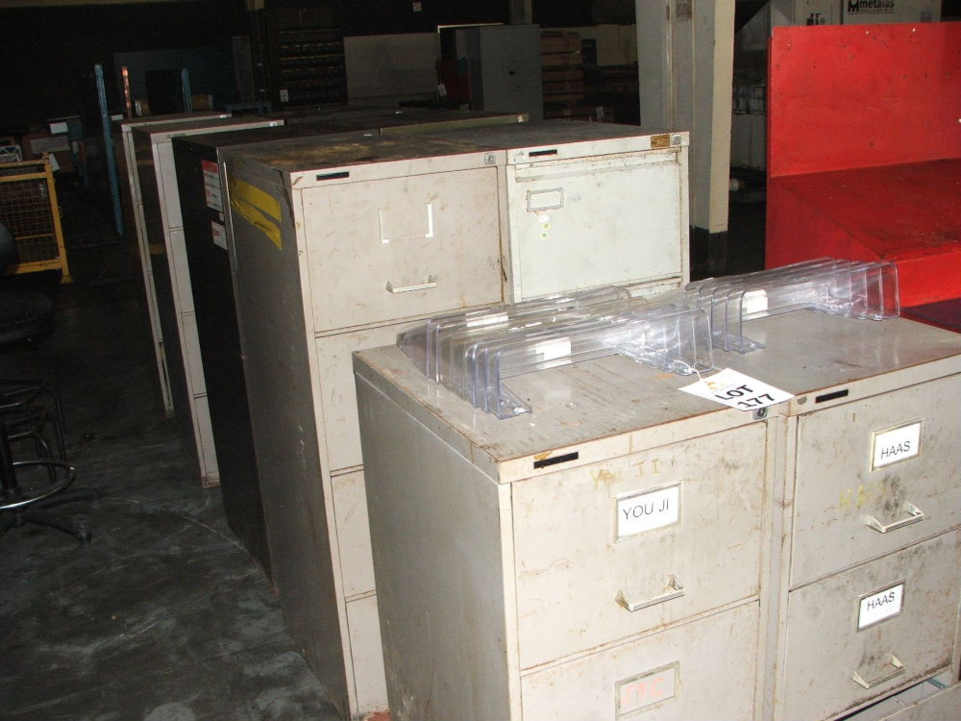 9 X VARIOUS STEEL FILE CABINETS