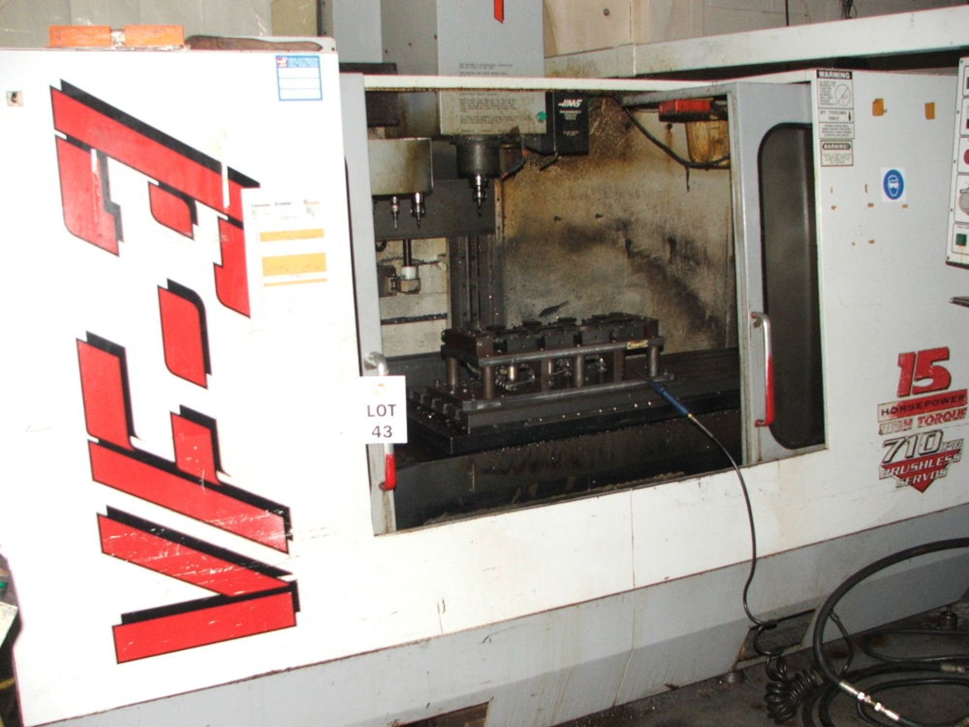 HAAS VF3 20 STATION AUTO CHANGE VERTICALCNC MACHINING CENTRE WITH OMF 1000 AIR CLEANING SYSTEMS