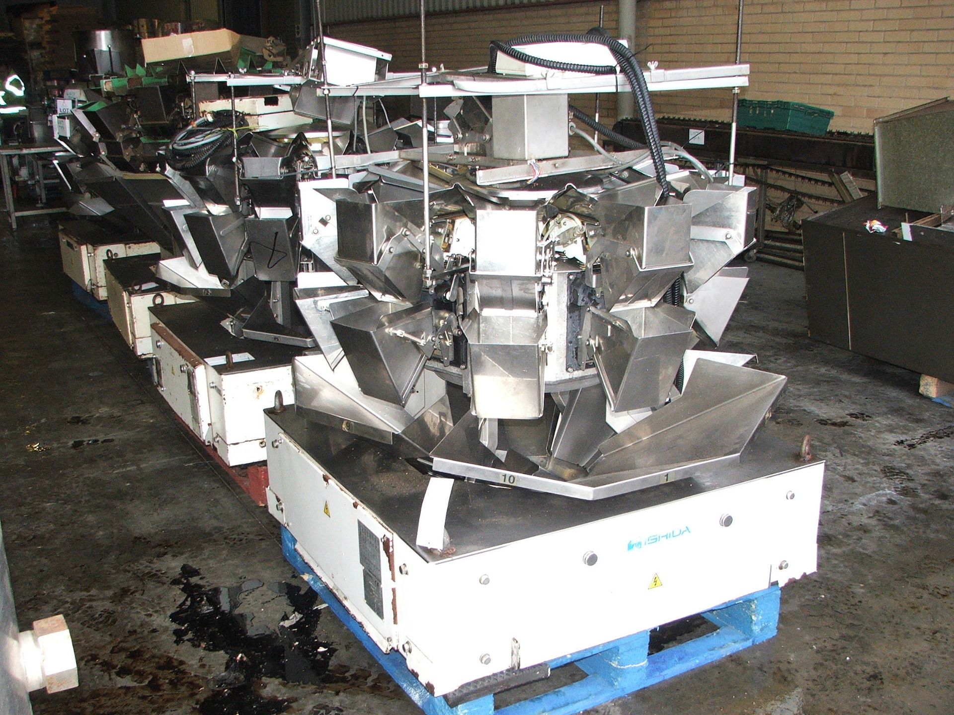 ISHIDA CCW-EZ-210/30 10 STATION SMOOTH POCKET MULTI WEIGHER USED FOR SNACK FOOD PRDUCT LIFT OUT £