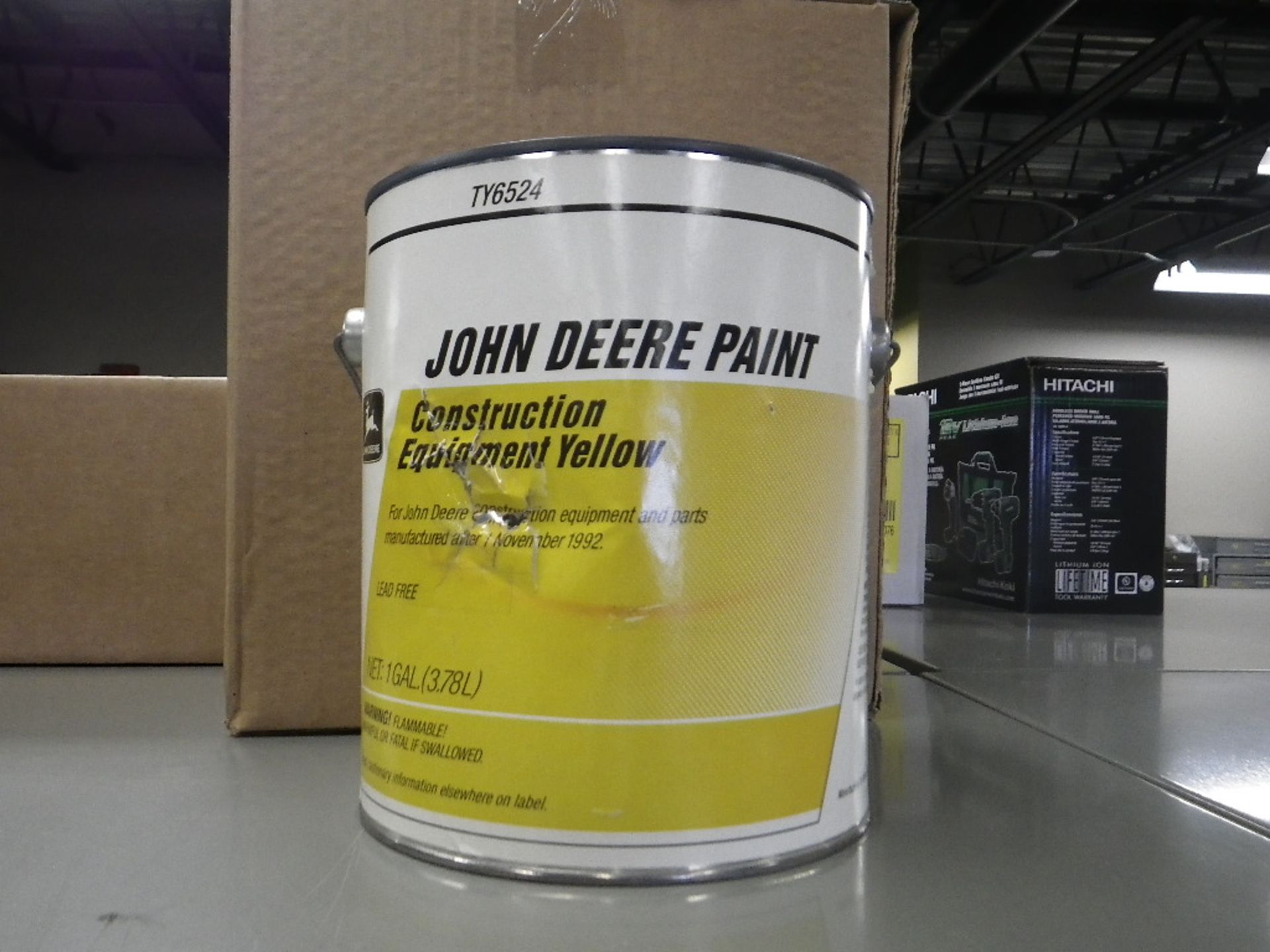 (5) ONE GALLON JD CONSTRUCTION YELLOW PAINT