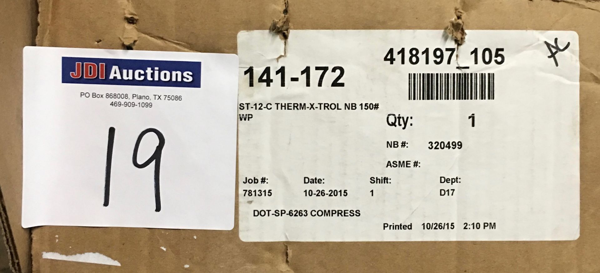 THERM-X-TROL Model ST-12C Thermal Expansion Tank - New, never used - Image 2 of 2