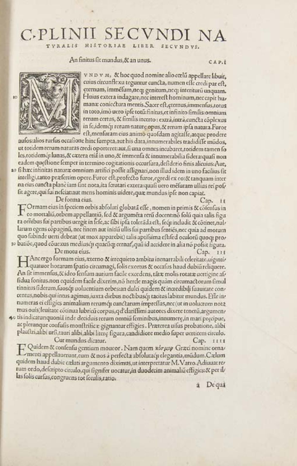 Plinius Secundus, C.(aius (d.Ä.)). Historia mundi, denuo emendata. Snon paucis locis ex diligenti ad