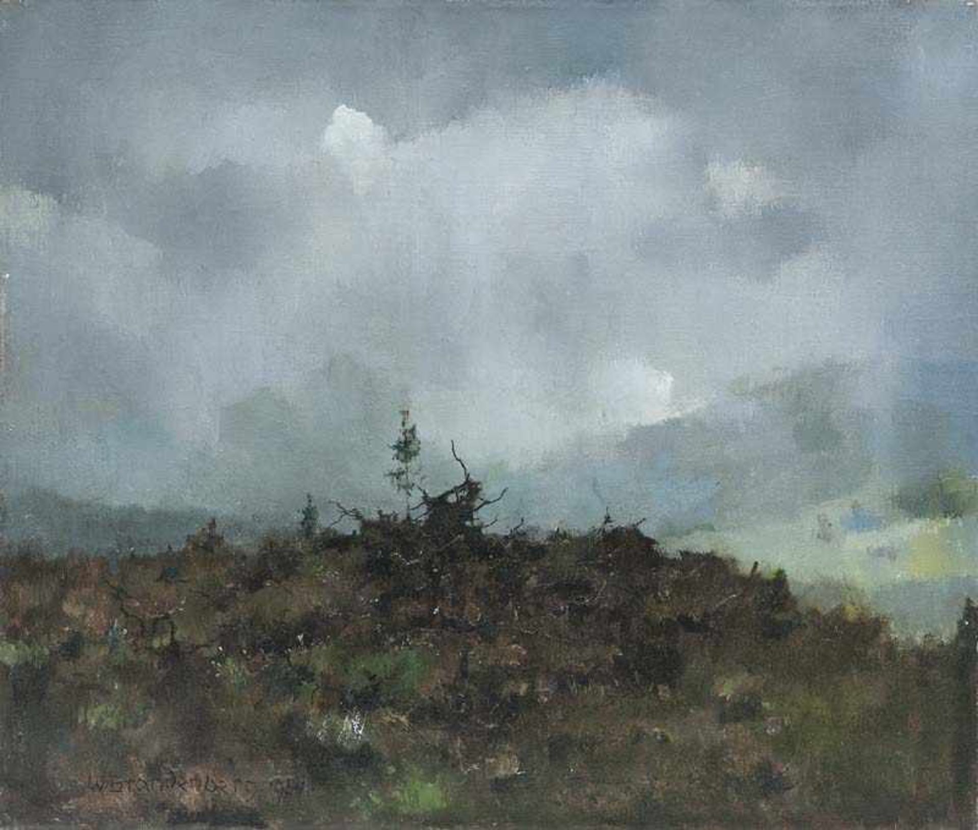 Brandenberg, Ludger Wilhelm. (1889 Essen - 1975 Krefeld). o.T. (Niederrheinische Landschaft).