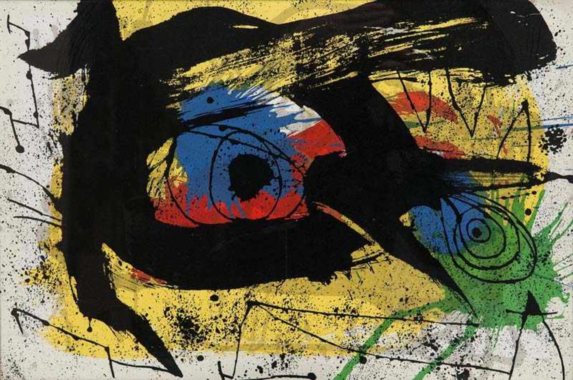 Miró, Joan. (1893 Barcelona - 1983 Palma de Mallorca). Farblithographie aus Derrière le Miroir,