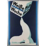 Plakate - KaDeWe - - Weiße Woche. Etwa 1925. Farblithographie mit silberfarbener Metallfarbe. 120