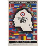 Plakate - Frankreich - - Carlu, Jean. Exposition Internationale. Paris, 1937. Farblithographie,