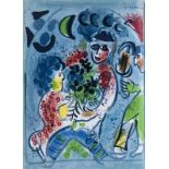 Chagall, Marc. Sammlung von 5 Bänden. Mit 2 Original-Farblithographien von Chagall. Enthält: Chagall