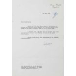 DDR - - Jew, Lee Kuan. an Erich Honnecker. 1 S. (Brief mit geprägtem Blindstempel.), 1 S. (