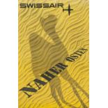 Plakate - - Girardin, Fritz u. Achille Weider. Swissair Naher Osten. 1952. Indicolordruck. 102 x