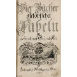 Lichtwer, Magnus Gottfried. Vier Bücher Aesopischer Fabeln in gebundener Schreib-Art. Mit gestoch.