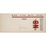 Avantgarde De Stijl - - Doesburg, Theo van. De Stijl. Letterprint. Um 1926. Versand-Banderole für