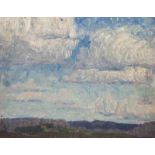 Kameke, Egon Oskar von. (1881 Luckenwalde - 1955 Potsdam). Nördliche Landschaft mit Wolkenhimmel. Um