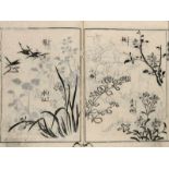 Japan - - "korin-gafu" Sammlung von Drucken der Flora und Fauna ca. 1850 in zwei OBrosch mit
