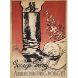 Malik-Verlag - - Grosz, George. Abrechnung folgt! 57 politische Zeichnungen. Berlin, Malik, 1923. 61