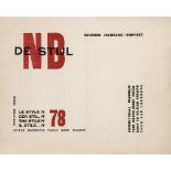 Avantgarde De Stijl - - Doesburg, Theo van (Hg.). De Stijl. International maandblad vor nieuwe kunst