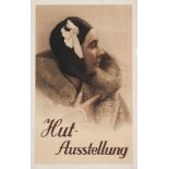 Plakate - KaDeWe - - Hut-Ausstellung. Etwa 1925. Offsetdruck und Farblithographie. 120 x 80 cm.