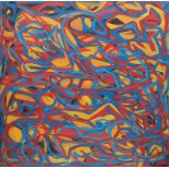 Asafu-Adjaye, Olivia. (1955 London). No Pain. Acryl auf Leinwand. 150 x 150 cm. Verso signiert u.