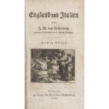 England - - Archenholtz, Johann Wilhelm von. England und Italien. 5 Bde. Mit 1 gestoch. Portrait-