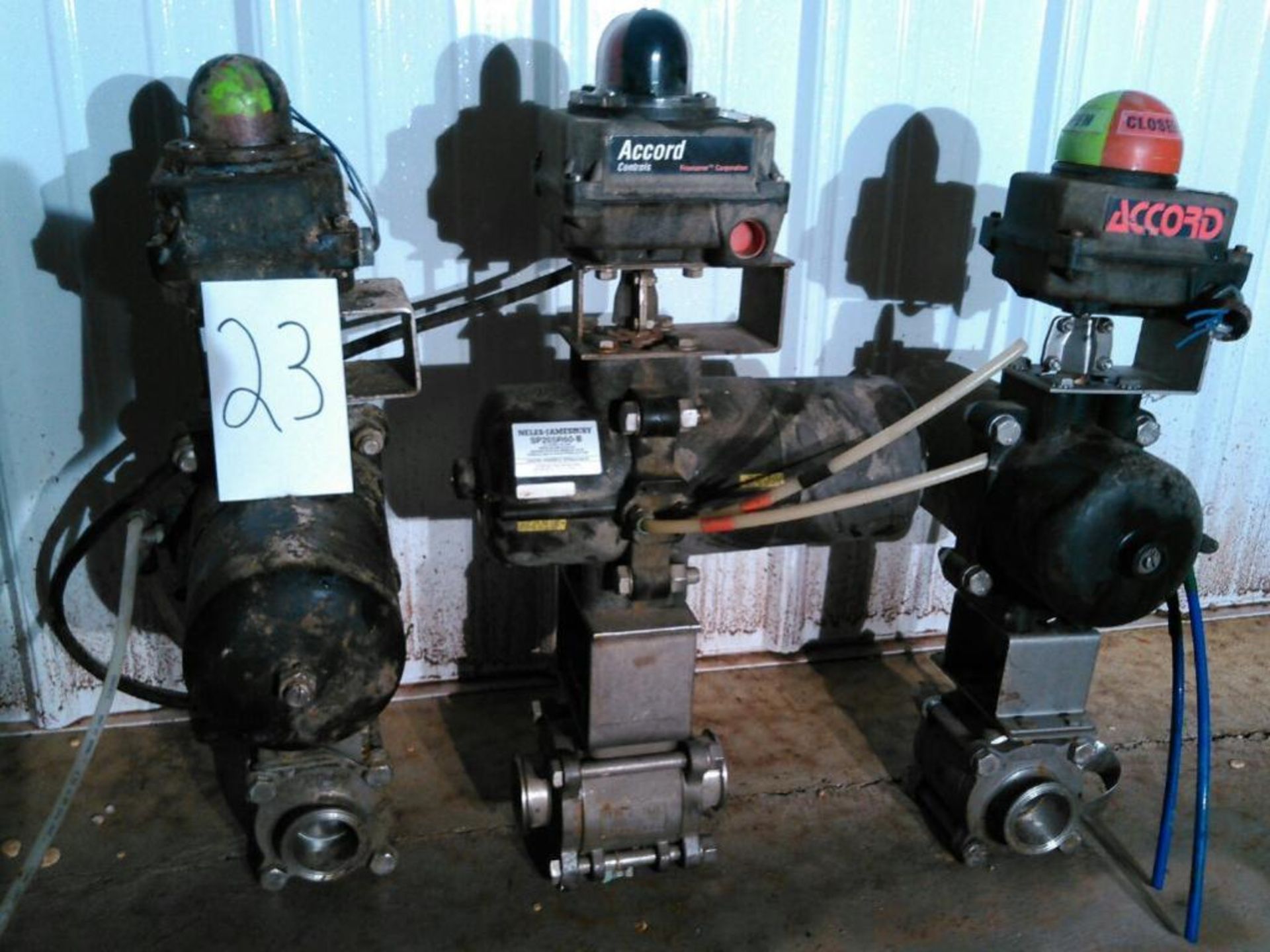 (3) Jamesbury Air Activated Valves