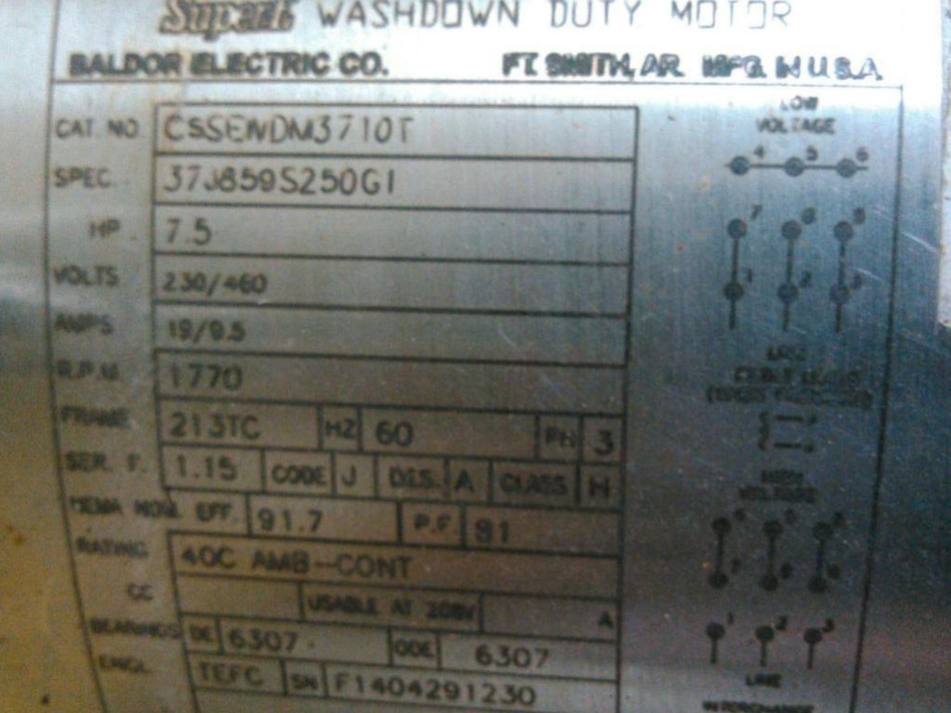 Fristam 7.5hp Pump; Wash Down Motor - Image 2 of 3