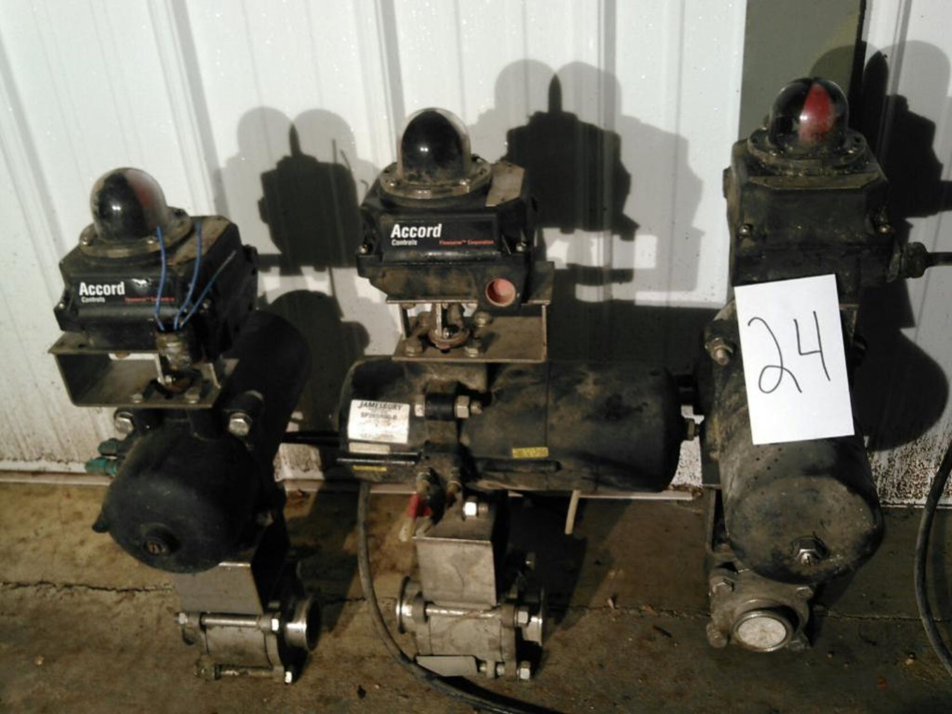 (4) Jamesbury Air Activated Valves